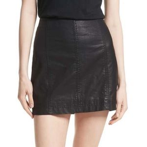 Free People vegan leather mini skirt - 2